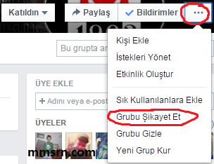 facebook grup şikayeti yapma