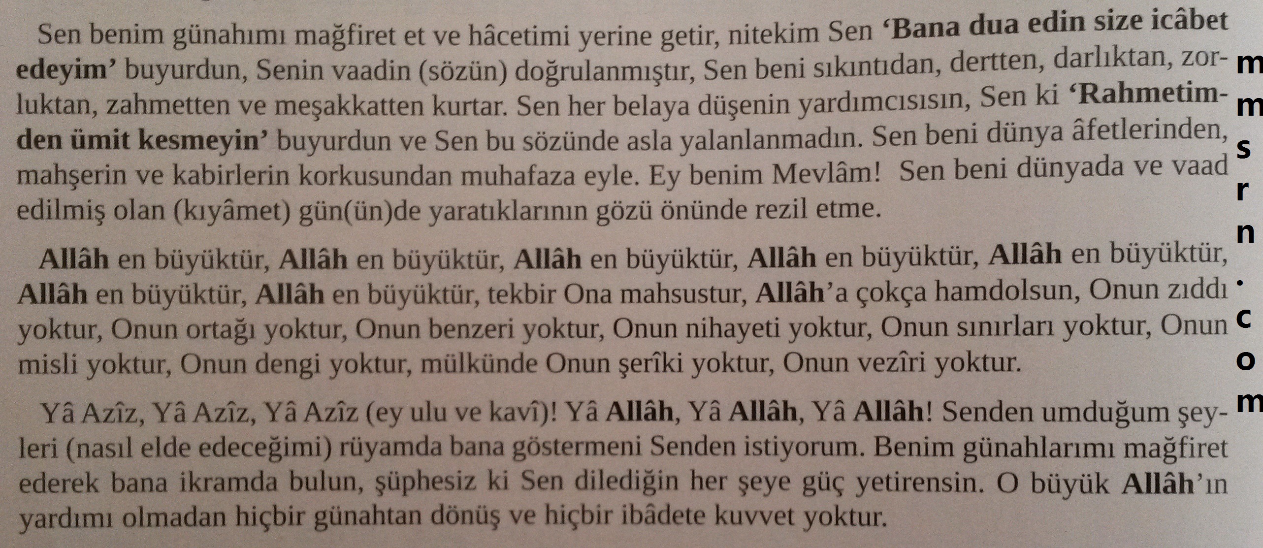 muradına ermek için okunan duanın türkçesi 3