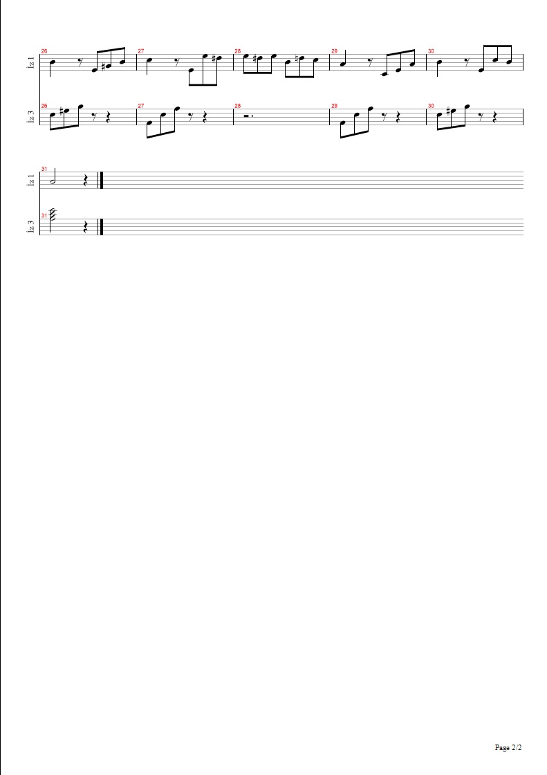 für elise piyano notaları 2