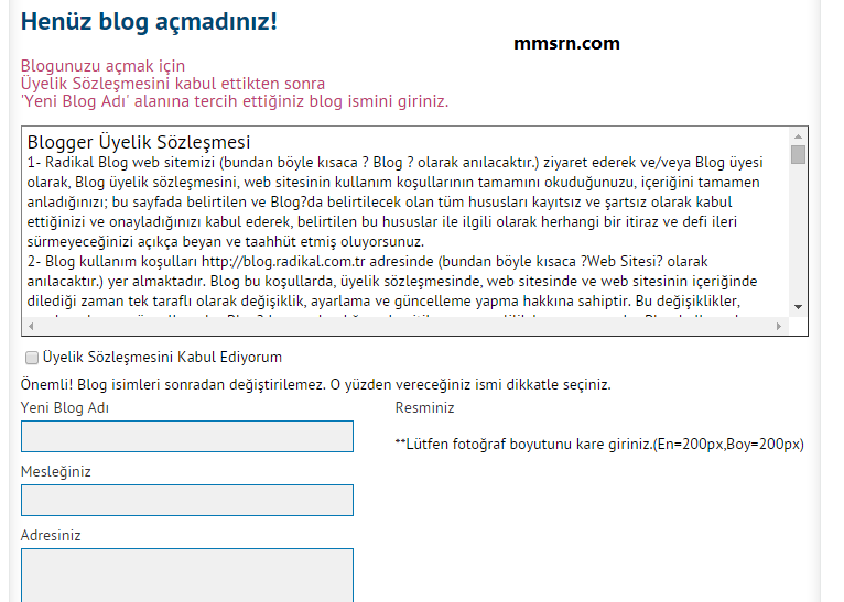 radikal blog üyelik 5