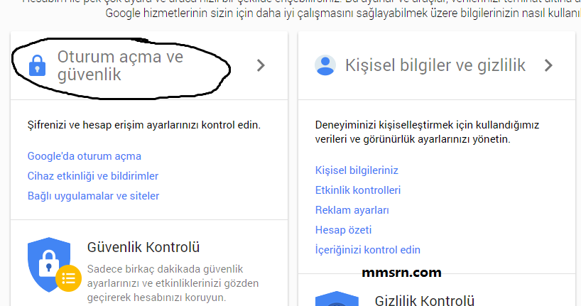 gmail şifre değiştirme 2