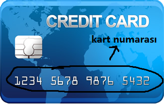 kredi kartı kart numarası nerede yazar 1