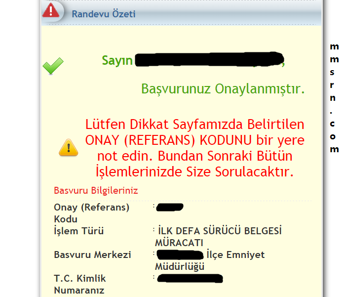 ehliyet için emniyetten randevu alma 4