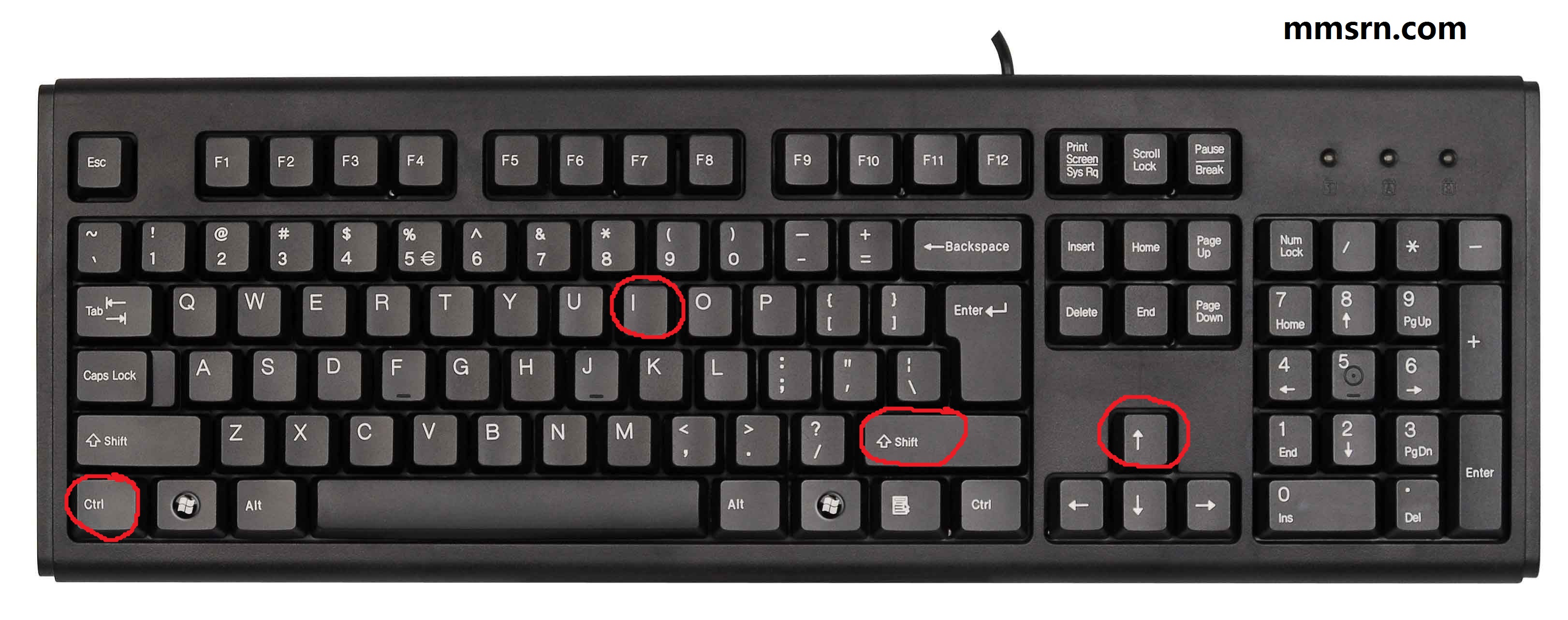 incele tuşu ctrl+üstkrkt+ı