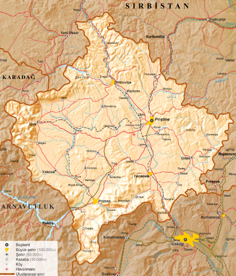 Kosova haritası